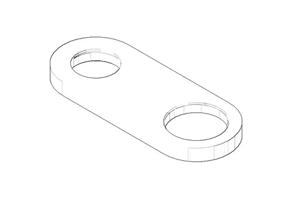 DORNBRACHT Rosette ERSATZTEILE 092779002 140 x 55 x 10 mm Chrom, 092779002-00 Galeriebild 1